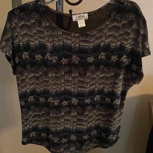 Caviar brand, size large, great condition multi print blouse